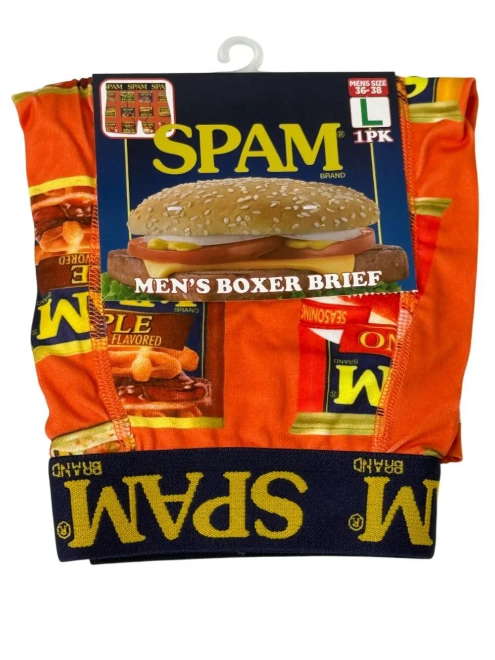 SPAM Men's Boxer Briefs Large NWT Novelty Food Print